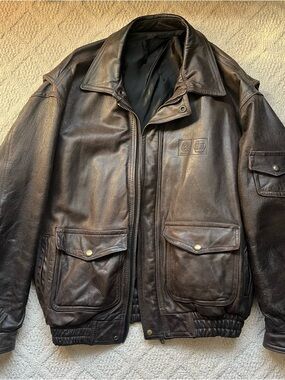 Vintage Brown Leather Jacket